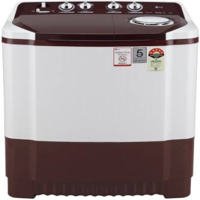 LG 8 kg Semi Automatic Top Load White, Maroon  (P8030SRAZ)