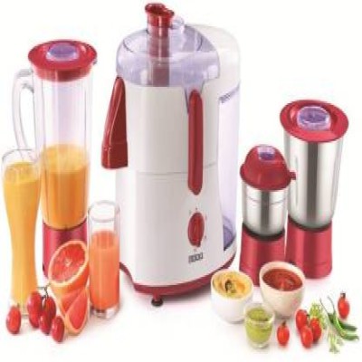 USHA JM-500XJ3 JM - 500XJ3 500 Juicer Mixer Grinder (3 Jars, Red)