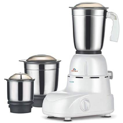 BAJAJ Glory 410167 500 W Mixer Grinder (3 Jars, White)