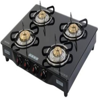 USHA Ebony GS4 001 Stainless Steel Manual Gas Stove  (4 Burners)