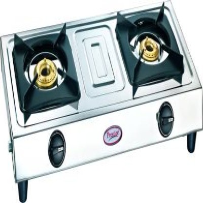 Prestige Star Stainless Steel Manual Gas Stove  (2 Burners)