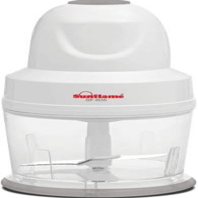 SUNFLAME Chopper SF-635 Electric Vegetable & Fruit Chopper  (Operating Motor Unit, Drive Spindle, Bowl Cover, Whisking Disc, Bowl, S.S.Blade Moulded, SS Pin)