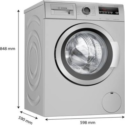 BOSCH 7 kg INVERTER TOUCH CONTROL Fully Automatic Front Load with In-built Heater Grey  (WAJ2416SIN)