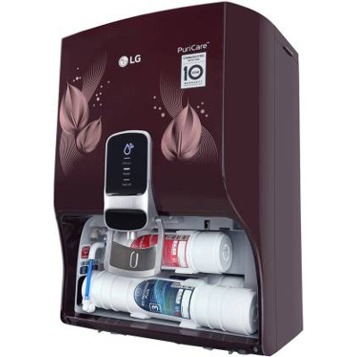 LG WW174NPC 8 L RO + UV + MB Water Purifier  (Crimson Red with Leaf Pattern)