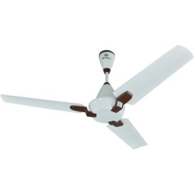 BAJAJ Ornio 1200 mm Ceramic White Wood CF 1200 mm 3 Blade Ceiling Fan  (Ceramic White Wood, Pack of 1)