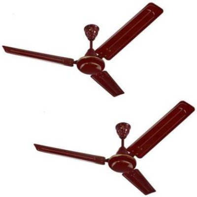 BAJAJ Tezz Pack Of 2 1200 mm 3 Blade Ceiling Fan  (Brown, Pack of 2)
